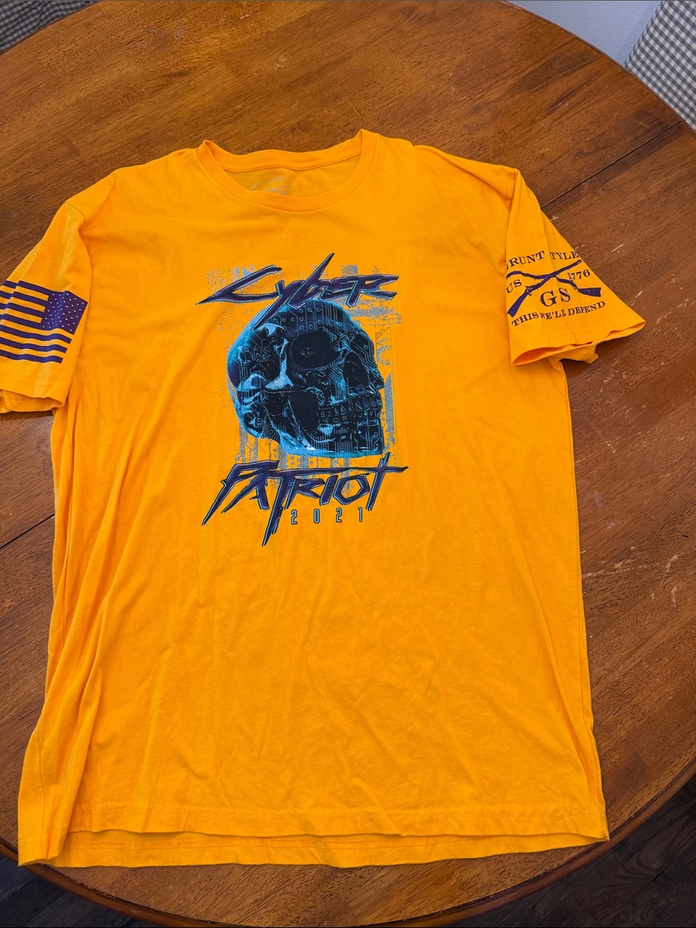 Grunt Style Orange Short-Sleeve 'Cyber Patriot' Graphic Tee xxl
